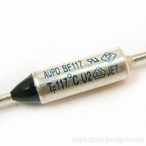250V Thermal Cutoff with 117°C Working Temperature and 10A Current, UL and VDE Approved